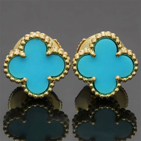 van cleef and arpels clover earrings replica|vca sweet alhambra earrings.